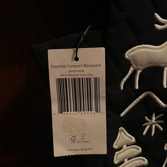 NWT Vera Bradley Merry Mischief Essential Compact Backpack and Wallet Set - Picture 5 of 8